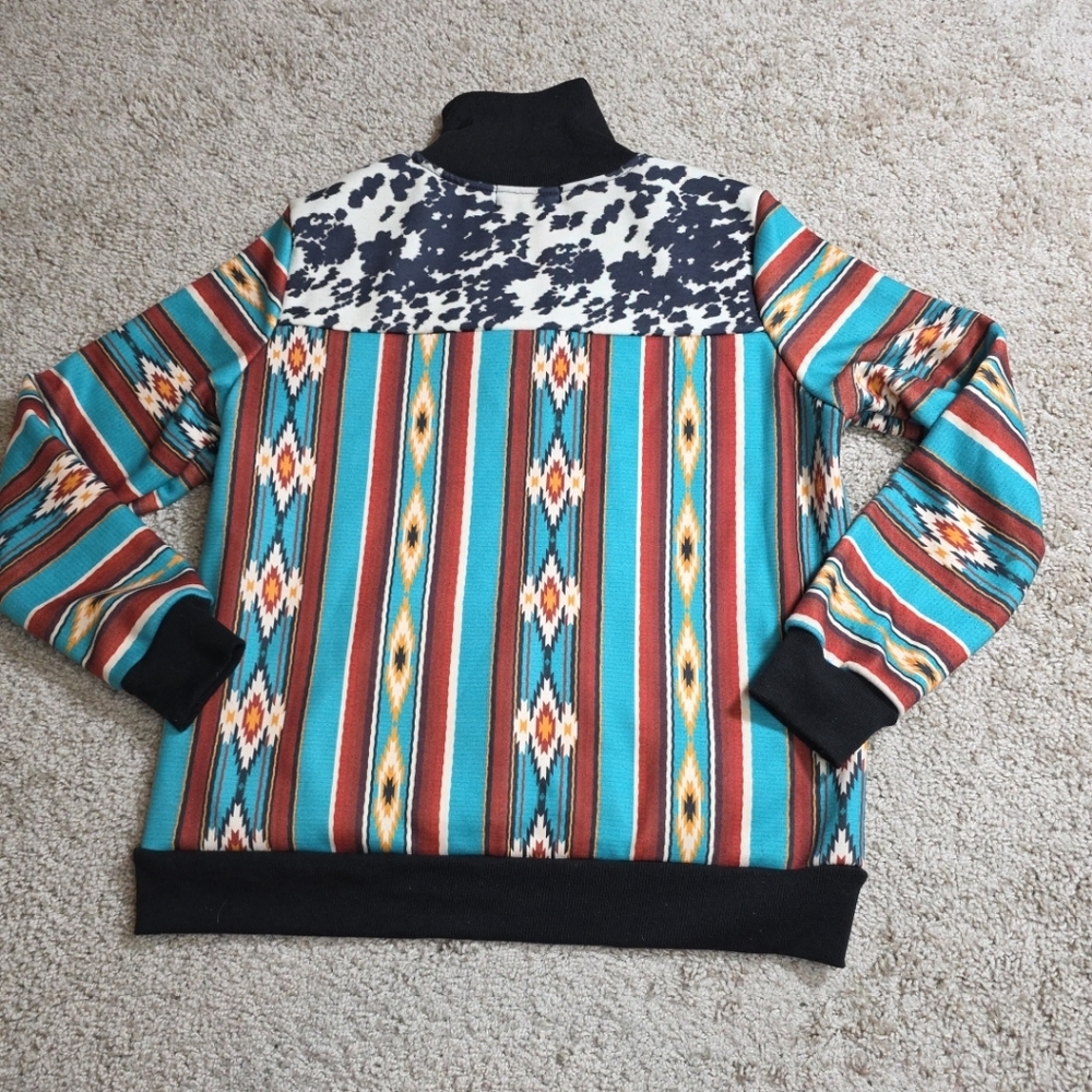 Crazy Train Pullover Womens Small Southwestern Az… - image 3